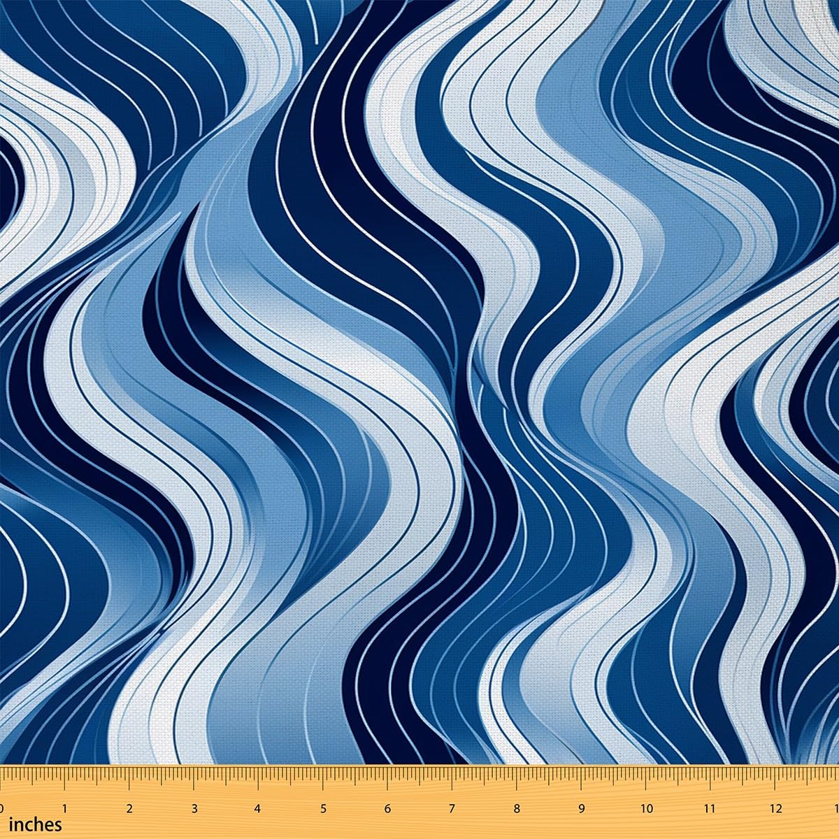 Amazon.com: Blue White Spiral Fabric by The Yard Modern Simple